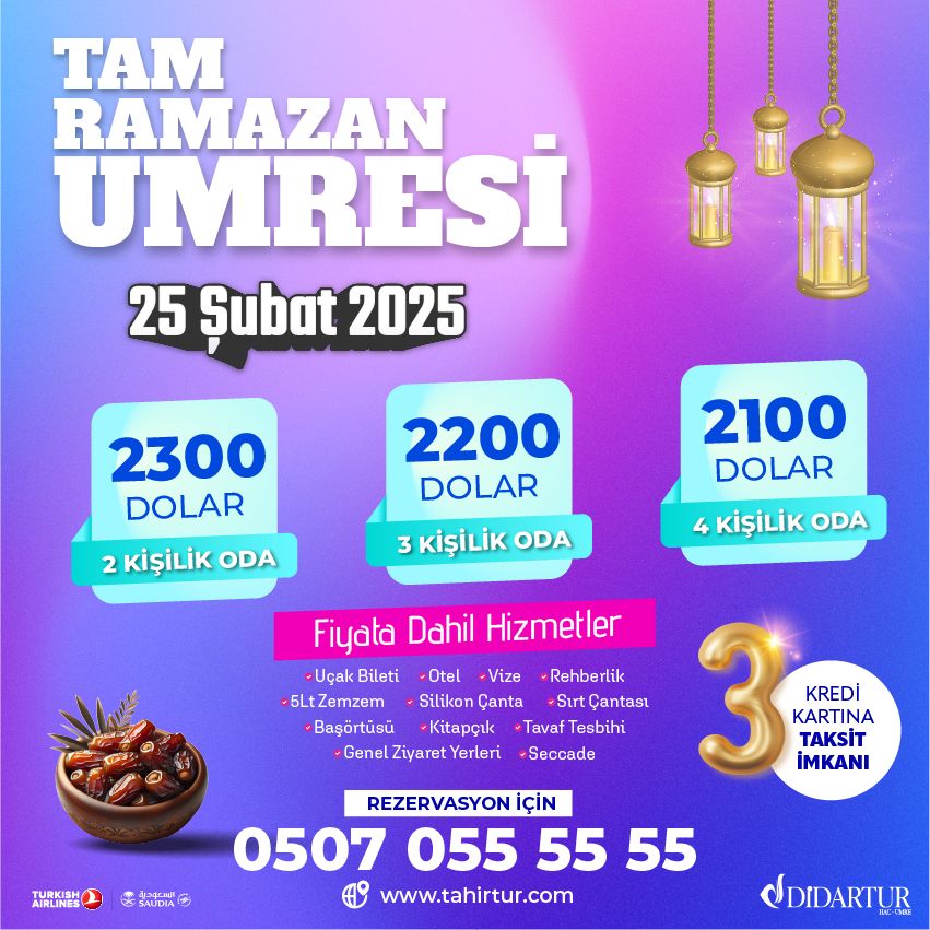 15 günlük umre - tam ramazan umresi