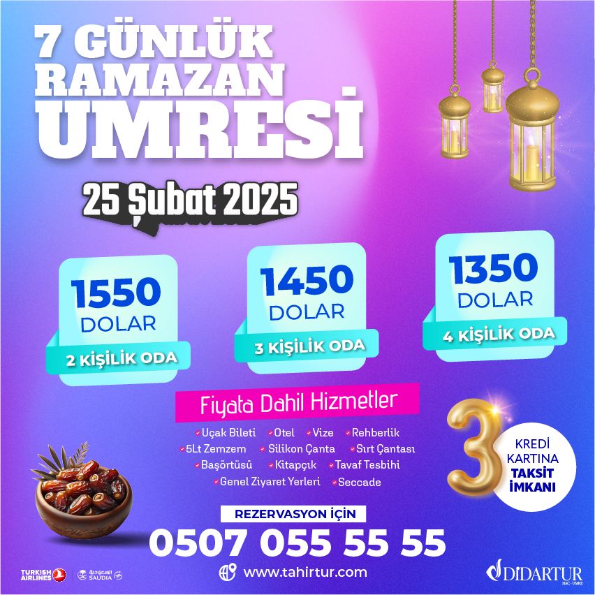 umre fiyatları 2025 - ramazan umresi 2025 diyanet fiyatları