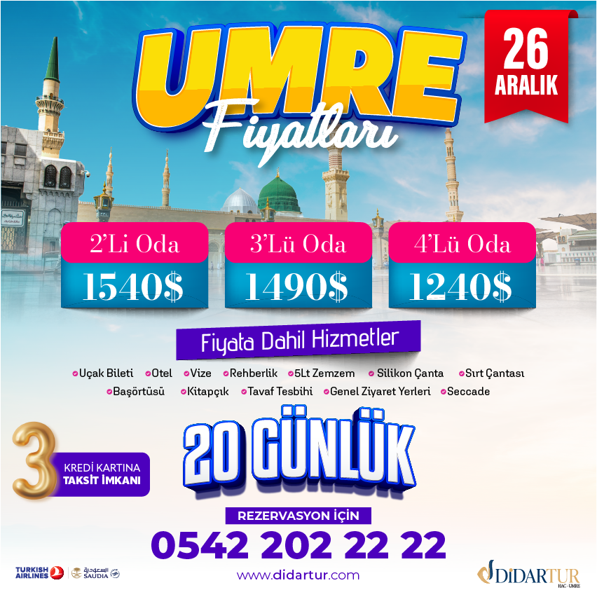 semerşah umre 2024-ailece umre fiyatları-20 günlük umre