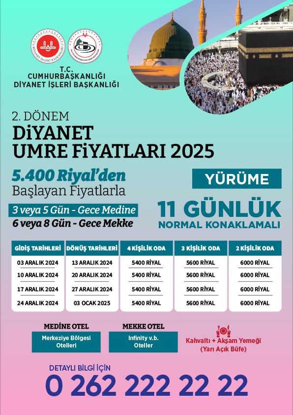 Umre fiyatları ne kadar - Diyanet umre fiyatları Konya - 2025 Diyanet umre fiyatları kaç TL