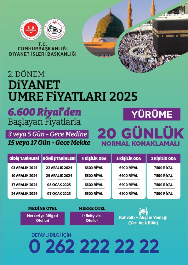 Diyanet umre fiyatları 2025 2. dönem - Umre kaç TL - Umreye gitmek kaç para